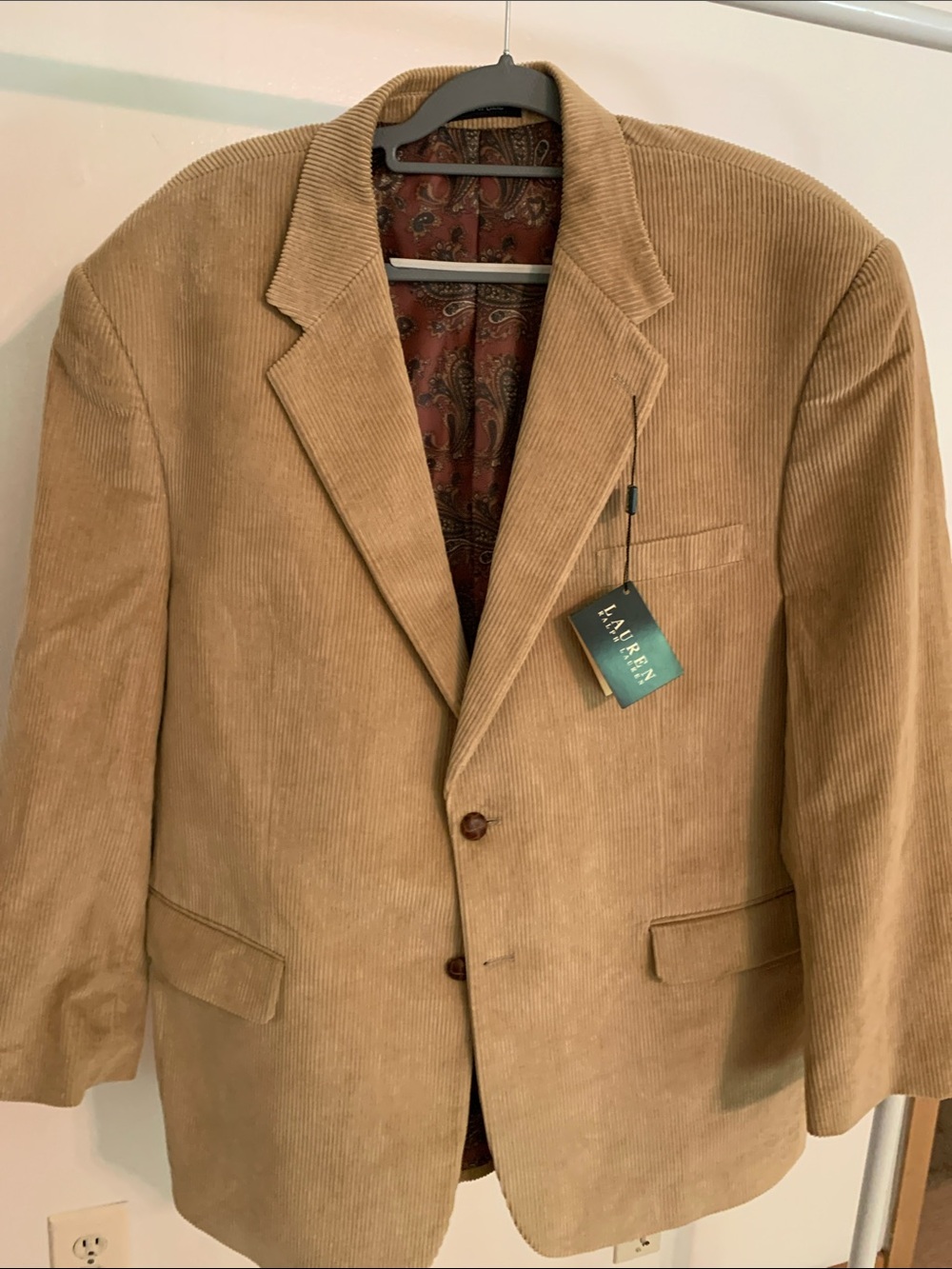 Ralph Lauren Men's Camel Corduroy Sport Coat